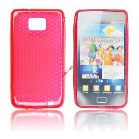 Transparent hard plastic case for Samsung i9100 Galaxy S2 in red color Transparent hard plastic case for Samsung i9100 Galaxy S2 in red color