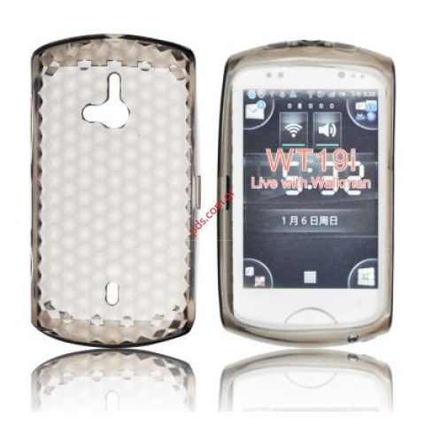 Πλαστική διάφανη ημισκλήρη θήκη SonyEricsson Live Walkman (WT19i) Black diamond Πλαστική διάφανη ημισκλήρη θήκη SonyEricsson Live Walkman (WT19i) Black diamond