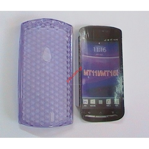 Πλαστική διάφανη ημισκλήρη θήκη SonyEricsson Xperia Neo (MT15i), Neo V (MT11i) Violet Πλαστική διάφανη ημισκλήρη θήκη SonyEricsson Xperia Neo (MT15i), Neo V (MT11i) Violet