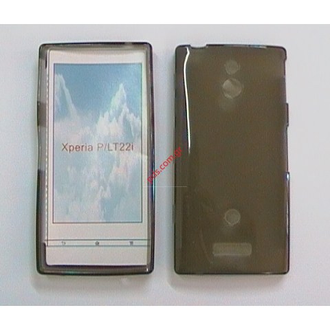 Πλαστική διάφανη ημισκλήρη θήκη SonyEricsson Xperia P LT22i Black Πλαστική διάφανη ημισκλήρη θήκη SonyEricsson Xperia P LT22i Black