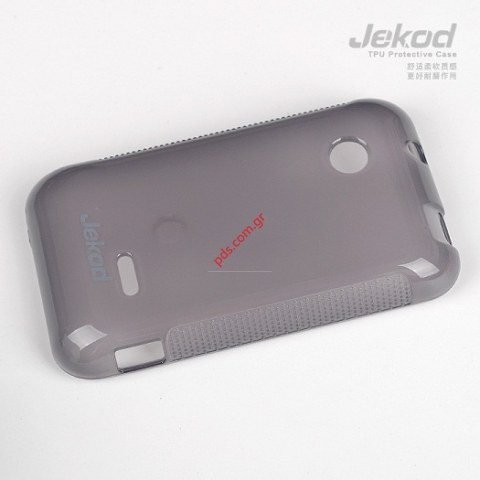 Πλαστική διάφανη ημισκλήρη θήκη SonyEricsson Xperia Tipo ST21i Jekod TPU Black