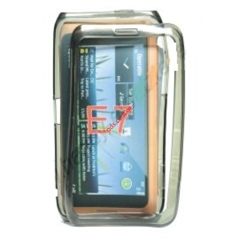 Πλαστική διάφανη ημίσκληρη θήκη TPU Nokia E7-00 Transparent smoked black Πλαστική διάφανη ημίσκληρη θήκη TPU Nokia E7-00 Transparent smoked black