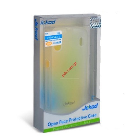Πλαστική διάφανη ημίσκληρη θήκη ZTE Skate Black σε ημιδιάφανο λευκό χρώμα