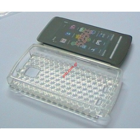 Πλαστική διάφανη θήκη Nokia 5250 TRN σε λευκό χρώμα