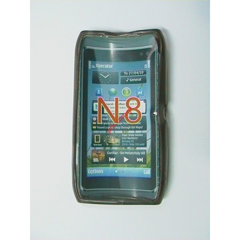 Πλαστική διάφανη θήκη Nokia N8 TRN σε μαύρο χρώμα (Black cyrcle)