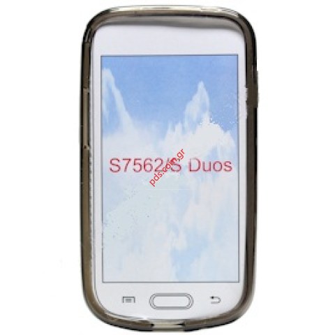 Transparent hard plastic case for Samsung S7562 Galaxy S Duos in smoked black Transparent hard plastic case for Samsung S7562 Galaxy S Duos in smoked black