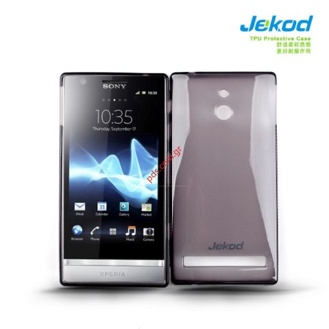 Πλαστική διάφανη θήκη SonyEricsson Xperia P LT22i Jekod TPU Black