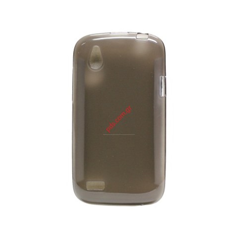 Πλαστική διάφανη θήκη TRN HTC Desire X σε μαύρο χρώμα