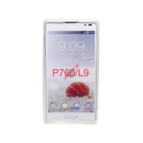 Πλαστική διάφανη θήκη TRN LG P760 Optimus L9 White σε μαύρο χρώμα