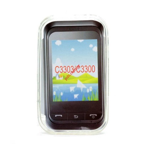 Transparent hard plastic case for Samsung GT C3300 in white color Transparent hard plastic case for Samsung GT C3300 in white color