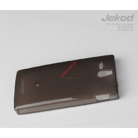 Πλαστική ημιδιάφανη θήκη TPU Jekod Sony ST25i Xperia U σε μαύρο χρώμα εξαιρετικής ποιότητας και εφαρμογής