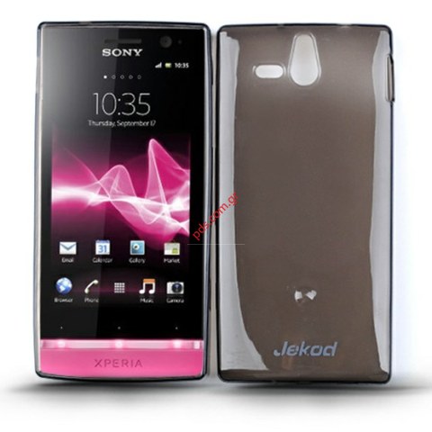 Πλαστική ημιδιάφανη θήκη TPU Jekod Sony ST25i Xperia U σε μαύρο χρώμα εξαιρετικής ποιότητας και εφαρμογής