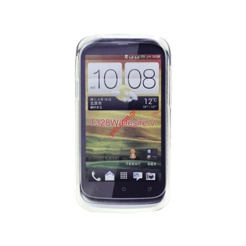 Πλαστική ημιδιάφανη θήκη TRN HTC Desire X White σε λευκό χρώμα