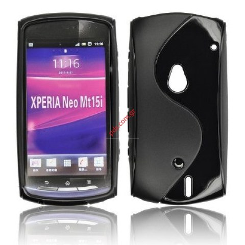 Πλαστική ημισκλήρη S Line θήκη SonyEricsson Xperia Neo MT15i Black Πλαστική ημισκλήρη S Line θήκη SonyEricsson Xperia Neo MT15i Black