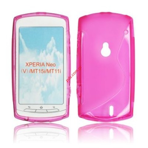 Πλαστική S Line θήκη Sony Xperia Neo V MT15i, MT11 Pink