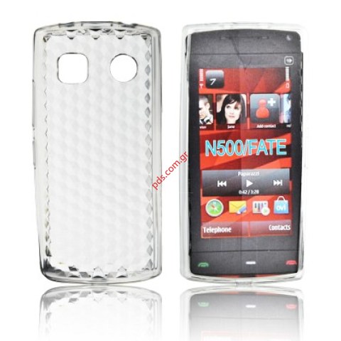 Πλαστική σκληρή διάφανη θήκη για το Nokia 500 σε λευκό χρώμα Πλαστική σκληρή διάφανη θήκη για το Nokia 500 σε λευκό χρώμα