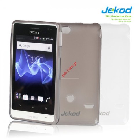 Πλαστική θήκη TPU Jekod Sony GO ST27i Black σε μαύρο χρώμα