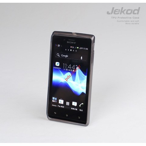 Πλαστική θήκη TPU Jekod Sony J ST26i Black σε μαύρο χρώμα 