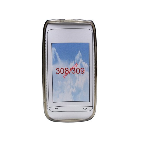 Πλαστική θήκη TRN Nokia Asha 308, 309 Black σε καπνισμένο μαύρο χρώμα (Black cyrcle)