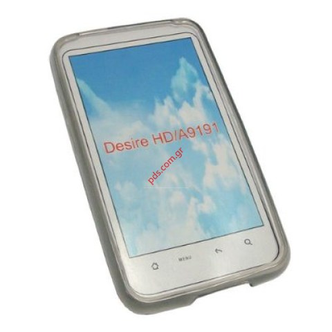 Θήκη από πλαστικό για το HTC DESIRE HD σε μαύρο χρώμα Transparent