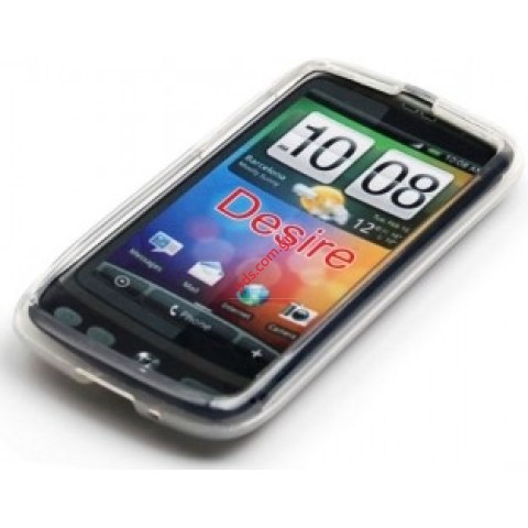 Θήκη από πλαστικό για το HTC DESIRE σε μαύρο χρώμα Transparent