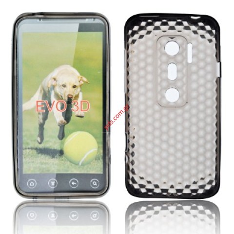 Θήκη από πλαστικό για το HTC EVO 3D Transparent Black