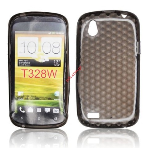 Θήκη από TPU για HTC Desire V (T328w) σε μαύρο χρώμα Transparent