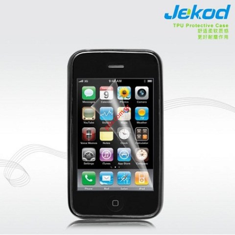 Θήκη Apple iPhone 3Gs Jekod TPU Black σε μαύρο χρώμα transparent (blister) Θήκη Apple iPhone 3Gs Jekod TPU Black σε μαύρο χρώμα transparent (blister)