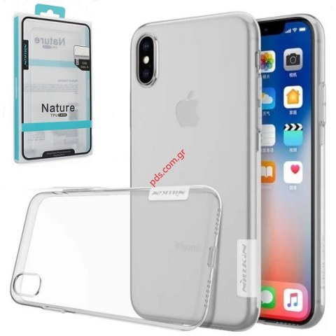 Θήκη διάφανη Nillkin Nature TPU Grey iPhone XS Max Blister Θήκη διάφανη Nillkin Nature TPU Grey iPhone XS Max Blister