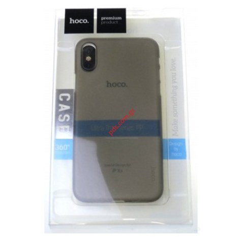 Θήκη iPhone X/XS HOCO TPU Gel Grey Transparent (Blister) σε διάφανο σκούρο χρώμα 