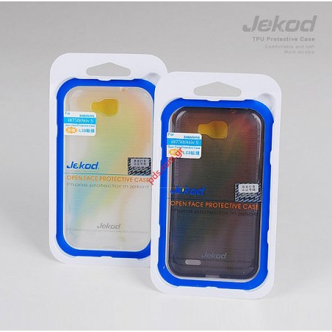 Case Jekod TPU Gel Samsung i8750 Ativ S Grey Black Blister