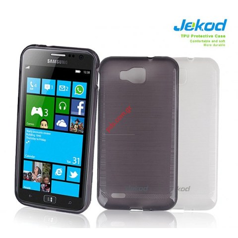 Case Jekod TPU Gel Samsung i8750 Ativ S Grey Black Blister Case Jekod TPU Gel Samsung i8750 Ativ S Grey Black Blister