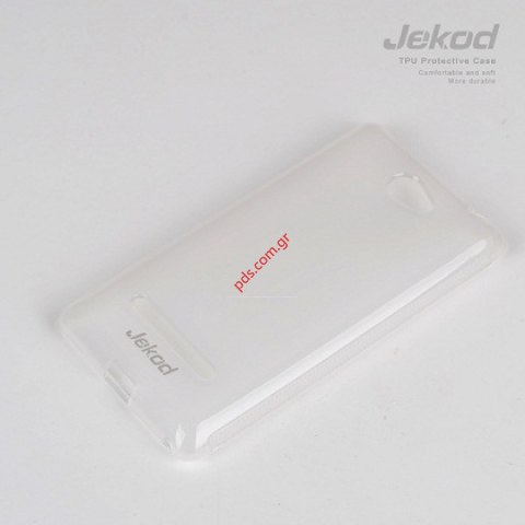 Θήκη Jekod TOU Gel HTC 8S σε λευκό χρώμα.