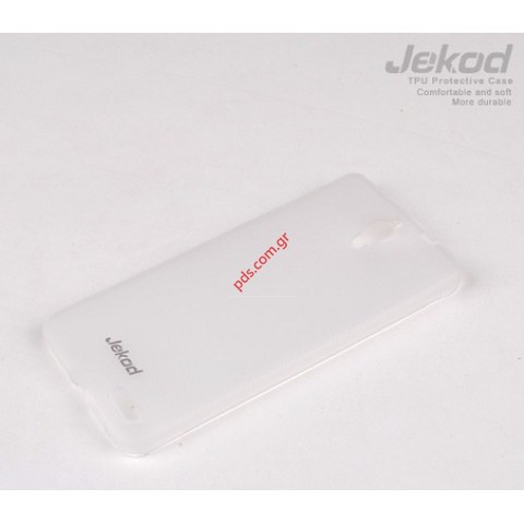 Θήκη Jekod TPU Gel Alcatel 6040D Idol X White σε λευκό χρώμα
