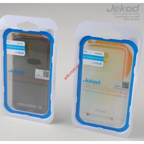 Θήκη Jekod TPU Gel Alcatel OT 6036Y Idol 2 Mini S Black σε μαύρο χρώμα