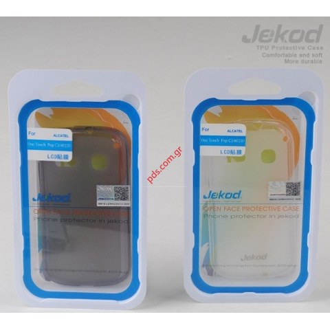 Θήκη Jekod TPU Gel Alcatel Pop C3 OT4033D Black σε μαύρο χρώμα