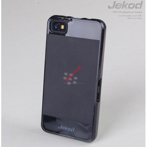 Θήκη Jekod TPU Gel BlackBerry Z10 Black σε μαύρο χρώμα Blister.