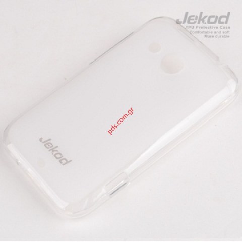 Θήκη Jekod TPU Gel HTC Desire 200 White σε λευκό χρώμα.