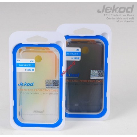 Θήκη Jekod TPU Gel HTC Desire 300 Black σε μαύρο χρώμα.
