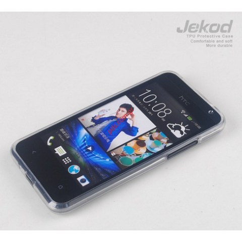 Θήκη Jekod TPU Gel HTC Desire 300 White σε λευκό χρώμα.