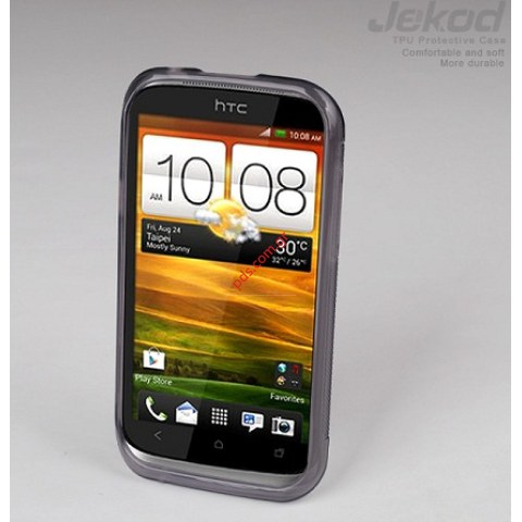 Θήκη Jekod TPU Gel HTC Desire X Black σε μαύρο χρώμα.