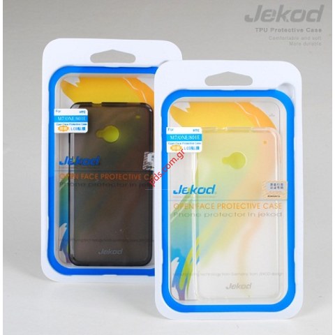 Θήκη Jekod TPU Gel HTC One , M7 Black Blister.