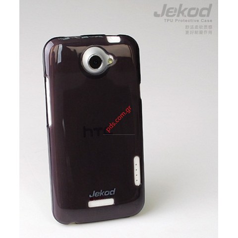 Θήκη Jekod TPU Gel HTC ONE X Black σε μαύρο χρώμα Blister.
