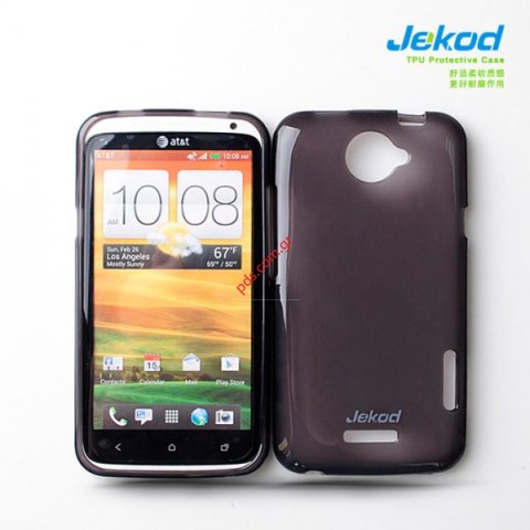 Θήκη Jekod TPU Gel HTC ONE X Black σε μαύρο χρώμα Blister.