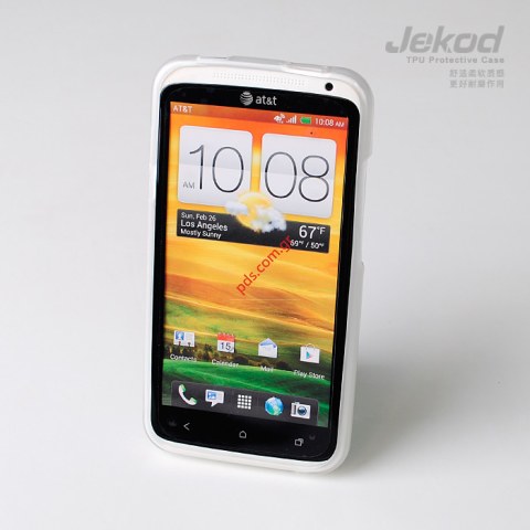 Θήκη Jekod TPU Gel HTC ONE X White σε λευκό χρώμα Blister.