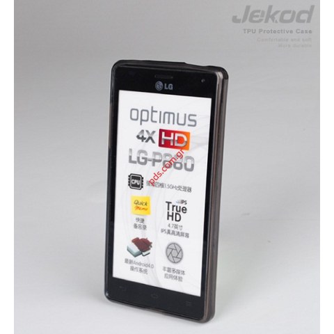 Case Jekod TPU Gel LG Optimus 4X HD P880 in black color. Case Jekod TPU Gel LG Optimus 4X HD P880 in black color.