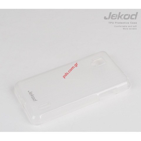 Θήκη Jekod TPU Gel LG Optimus G E975 White σε λευκό χρώμα