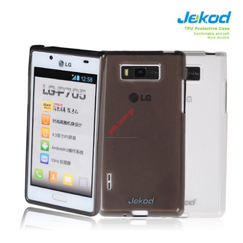 Transparent hard plastic case Jekod LG Optimus L7 P700 in black color Transparent hard plastic case Jekod LG Optimus L7 P700 in black color