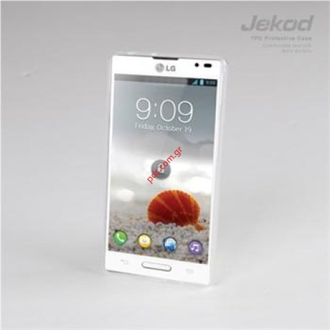 Transparent soft Gel case Jekod LG Optimus L9 P760 in white color Transparent soft Gel case Jekod LG Optimus L9 P760 in white color