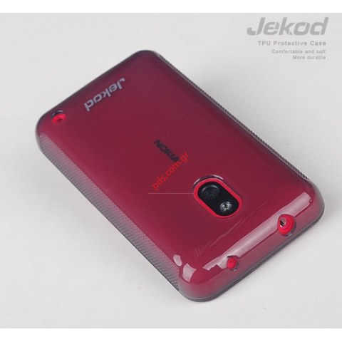 Transparent soft plastic silicon TPU case Nokia Lumia 620 excellent fit in transparent black color.